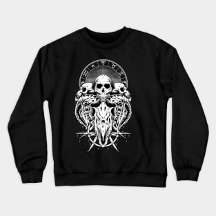 Aries skull zodiak Dark art series Crewneck Sweatshirt